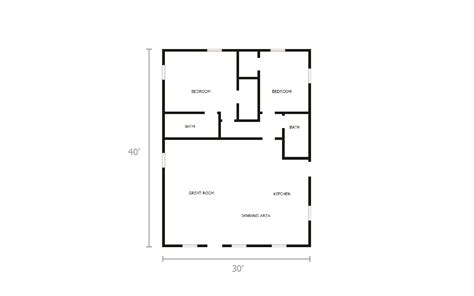 30 x 40 metal building house plans|30x40 barndominium floor plans open.